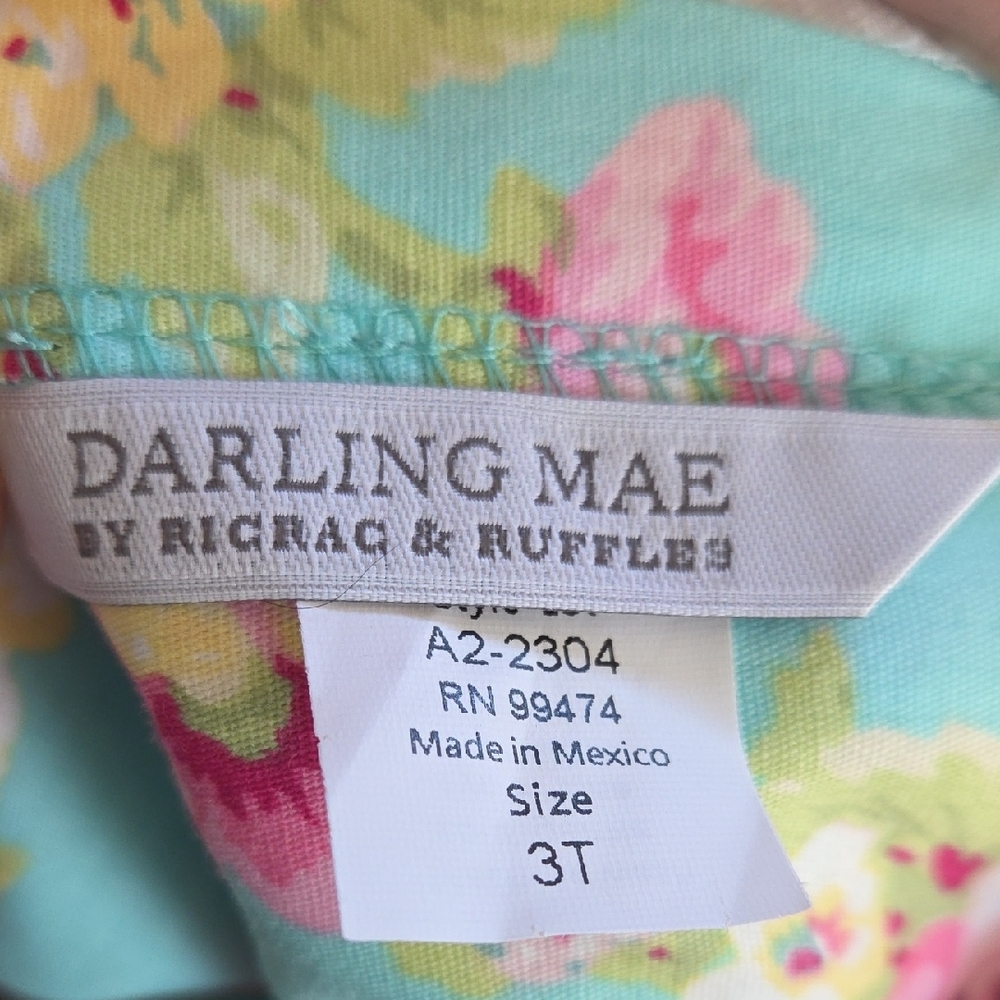 Floral Baby Romper with Monogram Bib From Darling Mae And Ricrac & Ruffles - Picture 2 of 8